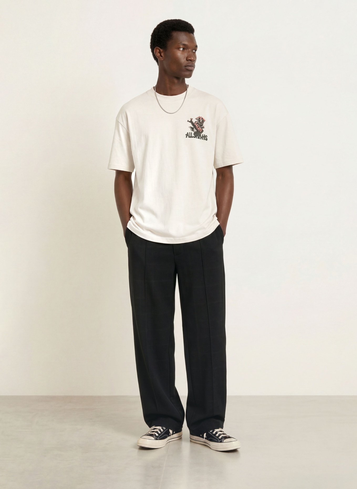 ALLSAINTS HARRIS Jogging-style trousers, Regular Fit: BLACK