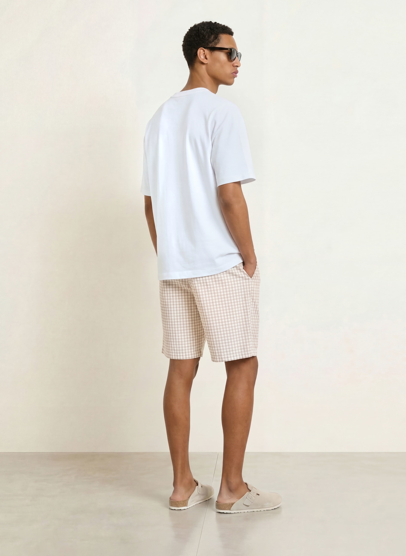 ALLSAINTS Short ROCKLAND: BEIGE / BLANC