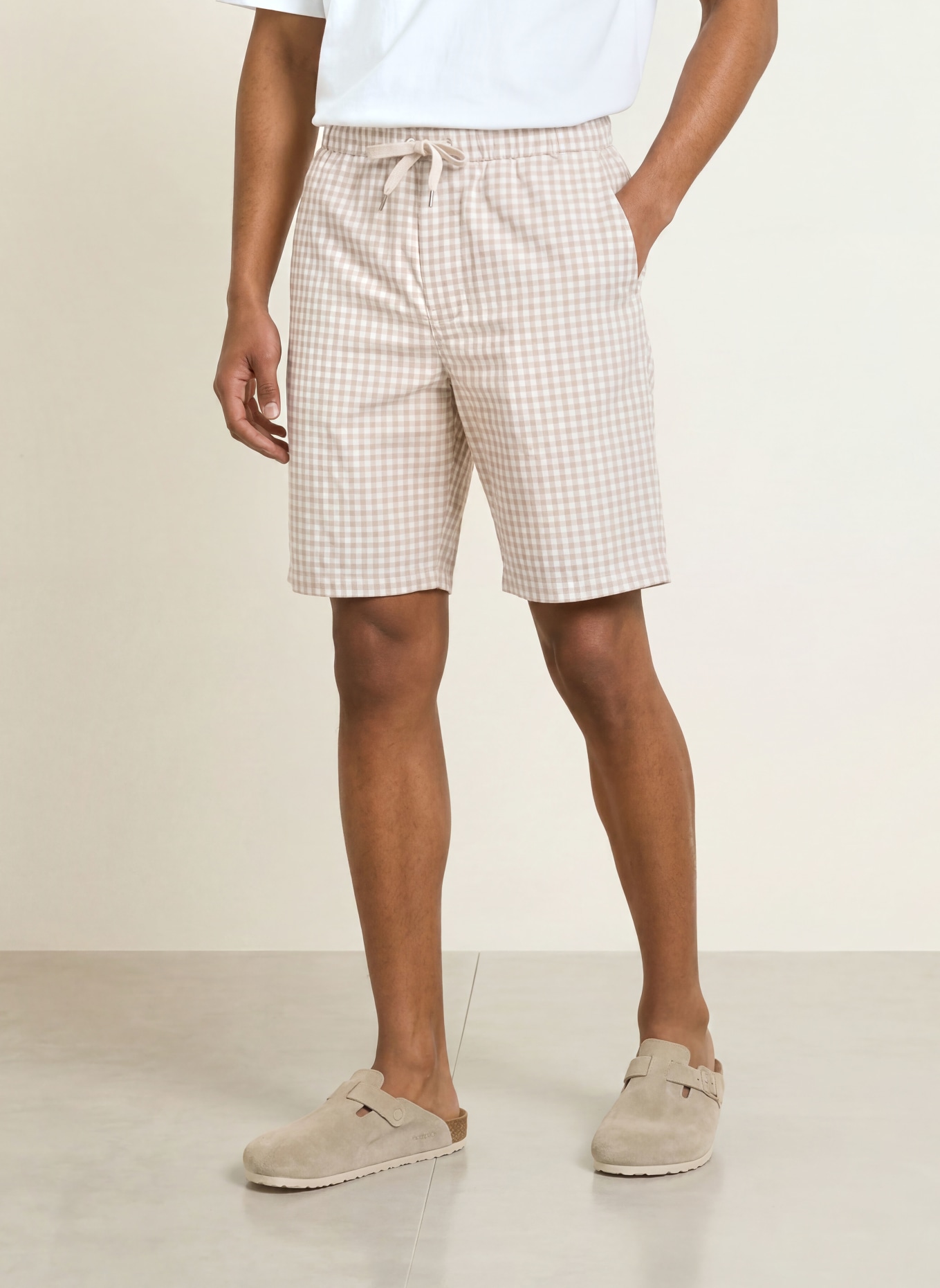 ALLSAINTS Short ROCKLAND: BEIGE / BLANC