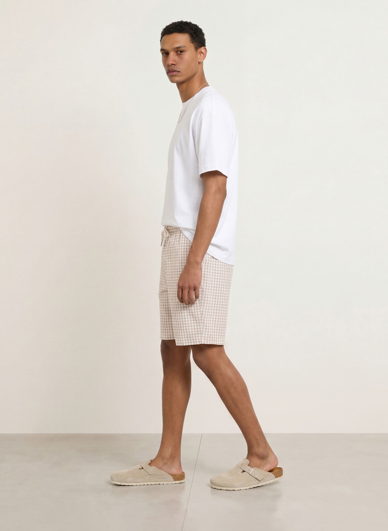 ALLSAINTS Short ROCKLAND: BEIGE / BLANC
