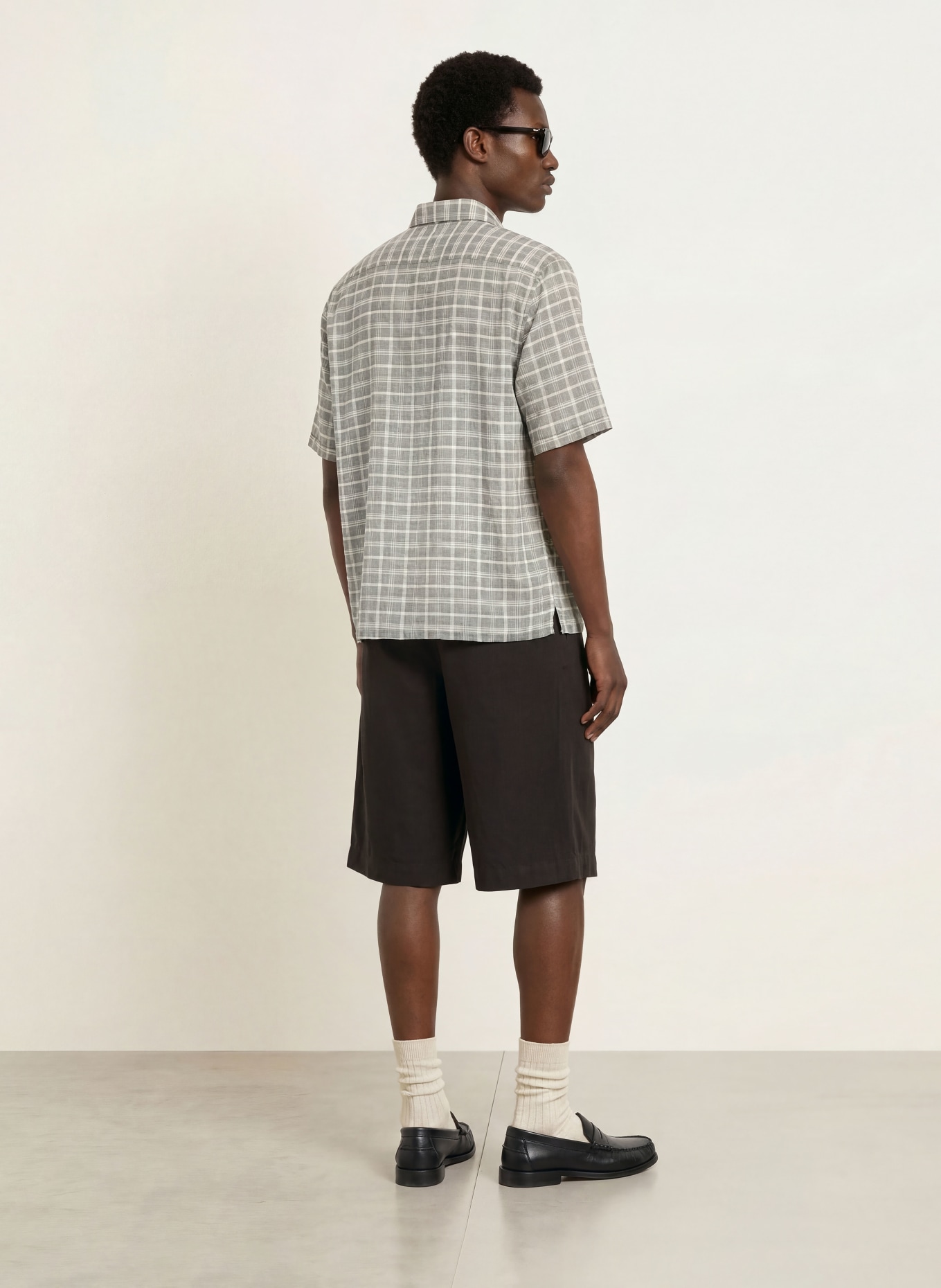 ALLSAINTS MARKO Linen Shorts: BLACK
