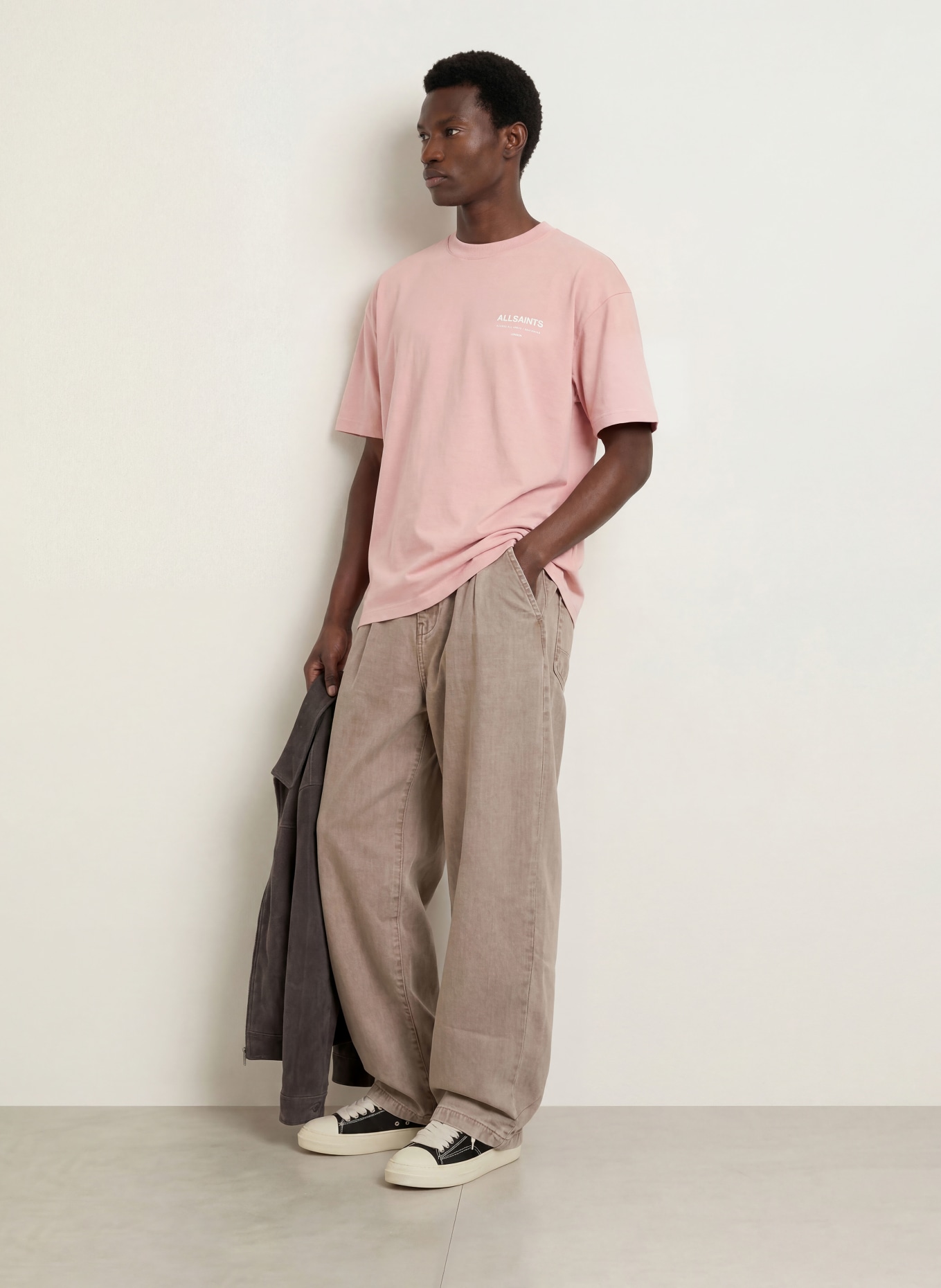 ALLSAINTS Tricou oversized BACKSTAGE: ROZ / ALB