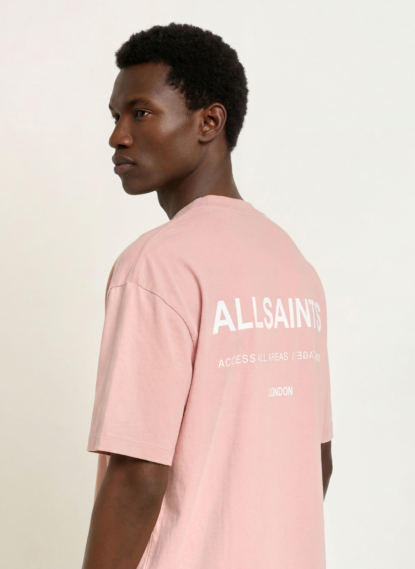 ALLSAINTS Tricou oversized BACKSTAGE: ROZ / ALB