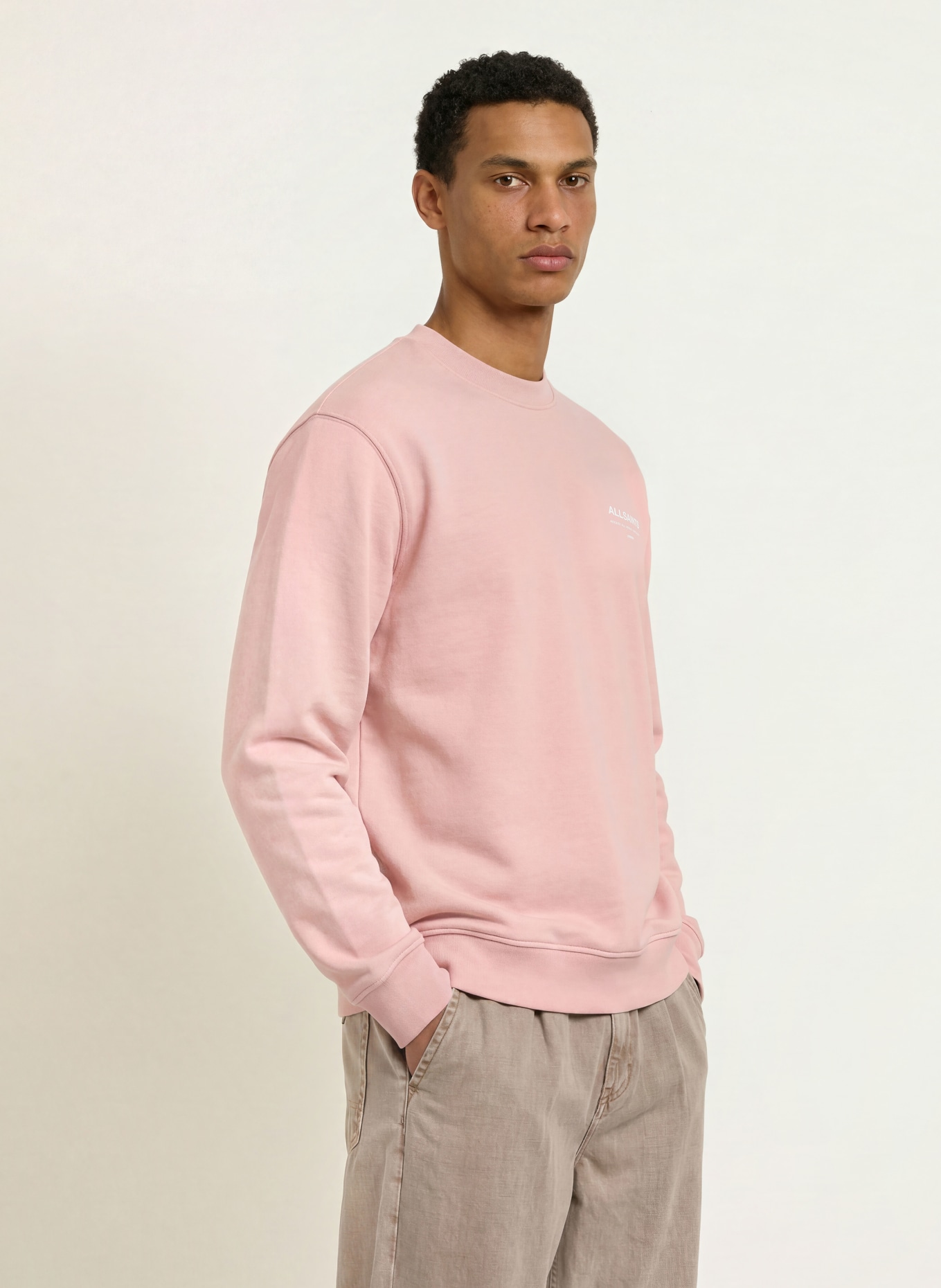 ALLSAINTS Sweatshirt BACKSTAGE CREW: ROZE / WIT