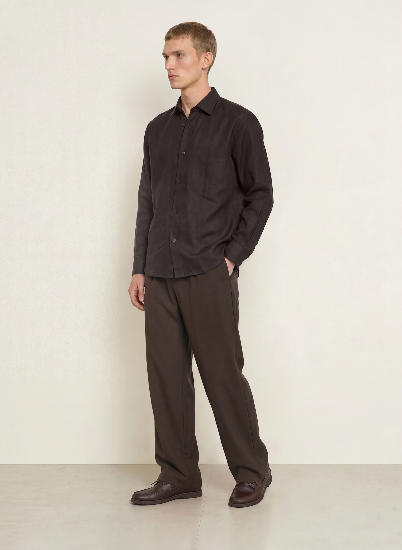 BOSS Cămașă din in CRUZ Comfort Fit: NEGRU
