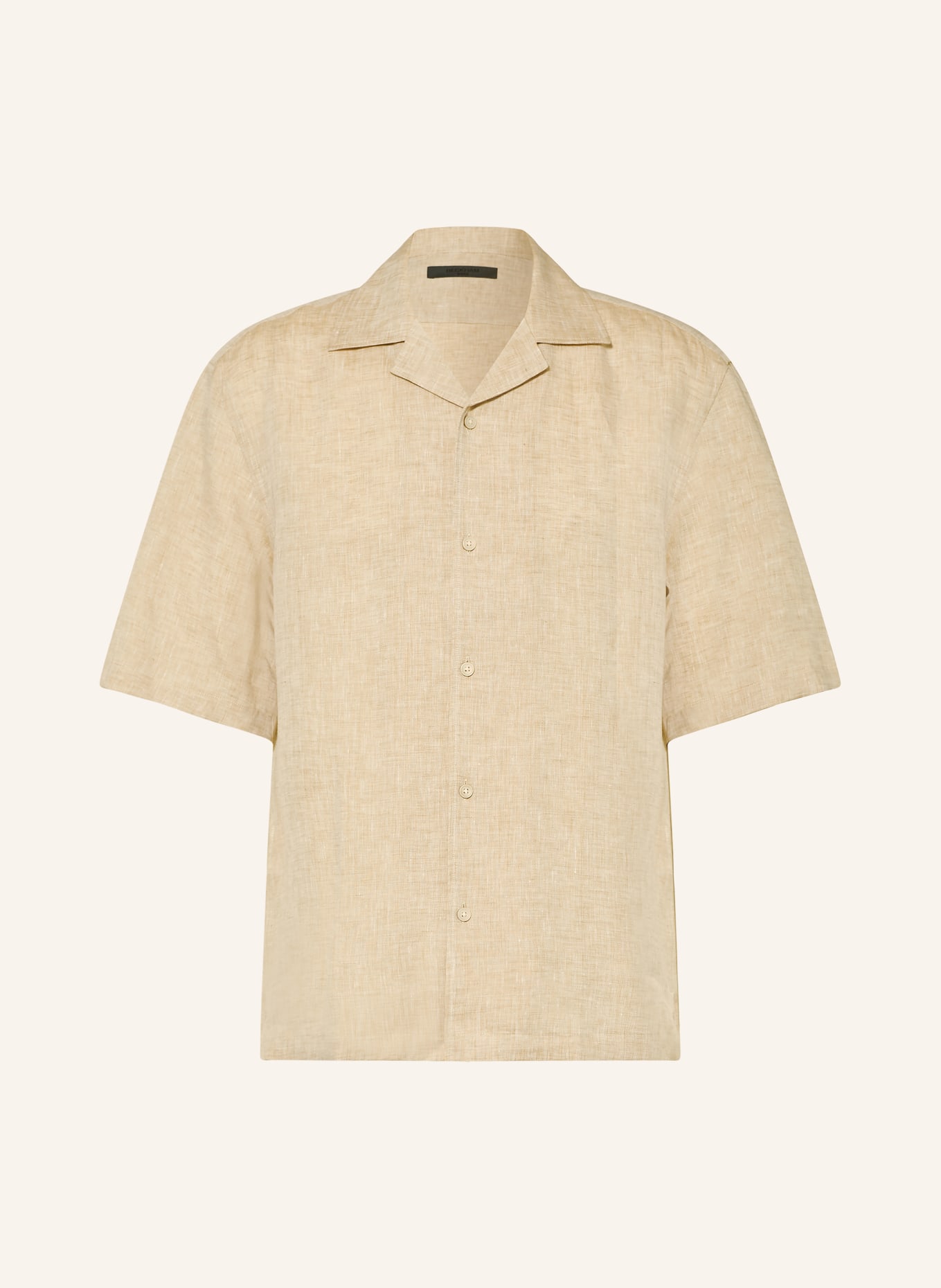 BOSS Cămașă de vacanță CESAR Comfort Fit din in: BEJ
