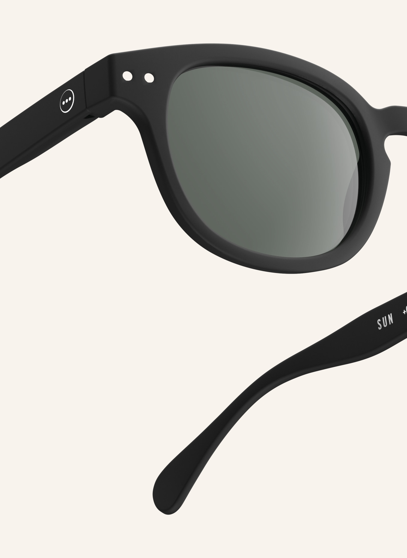 IZIPIZI Sonnenbrille: MATT SCHWARZ/ GRÜN