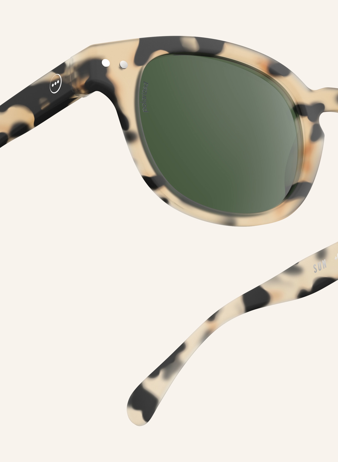 IZIPIZI Sonnenbrille: HAVANA/ GRÜN POLARISIERT