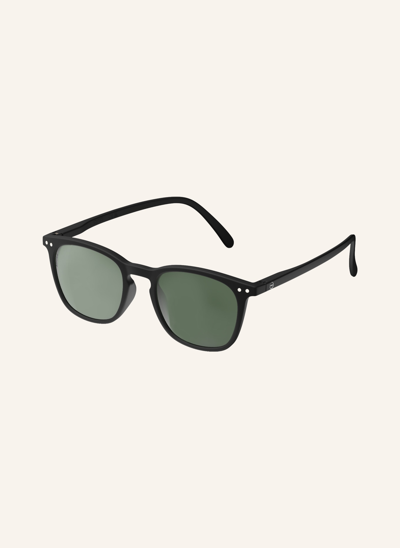 IZIPIZI Sonnenbrille #E: MATT SCHWARZ/ GRÜN POLARISIERT