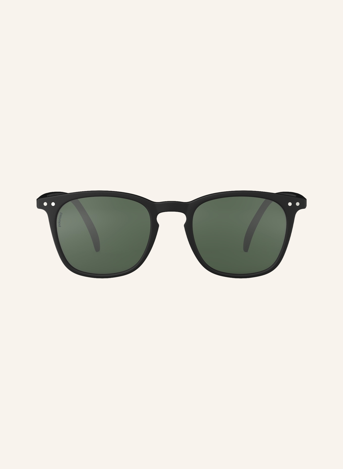 IZIPIZI Sonnenbrille #E: MATT SCHWARZ/ GRÜN POLARISIERT