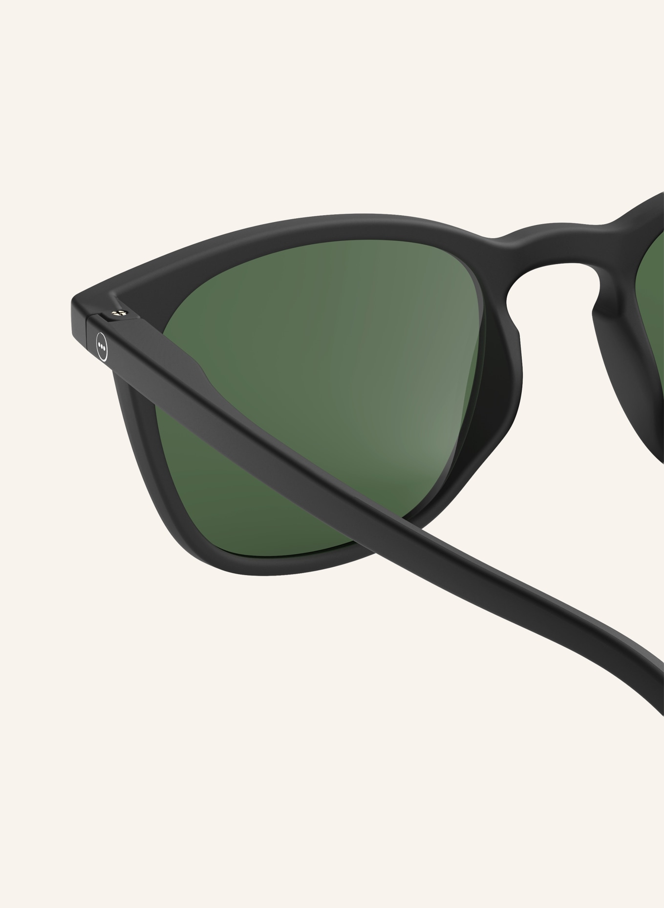 IZIPIZI Sonnenbrille #E: MATT SCHWARZ/ GRÜN POLARISIERT