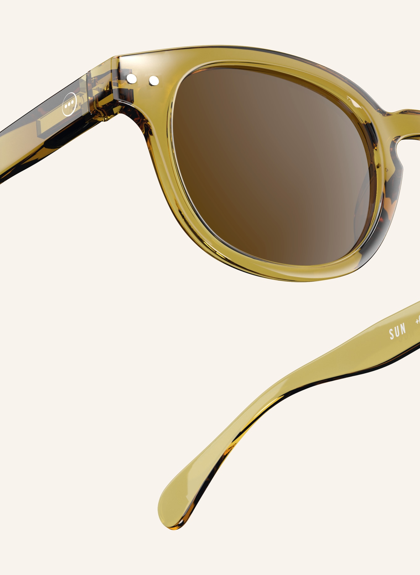 IZIPIZI Sonnenbrille #C: GELB/ BRAUN