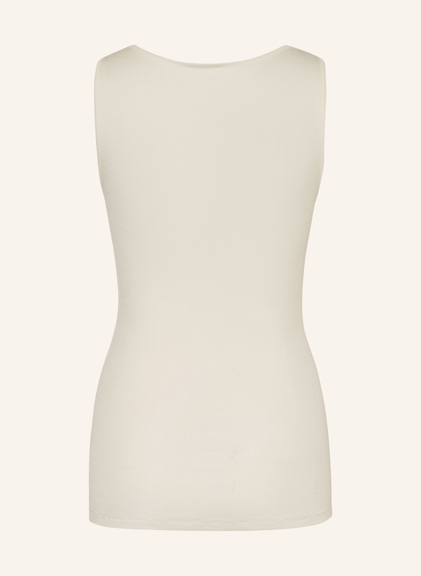 HANRO Top WOOLEN LACE z wełną merynosową i jedwabiem: KREMOWY