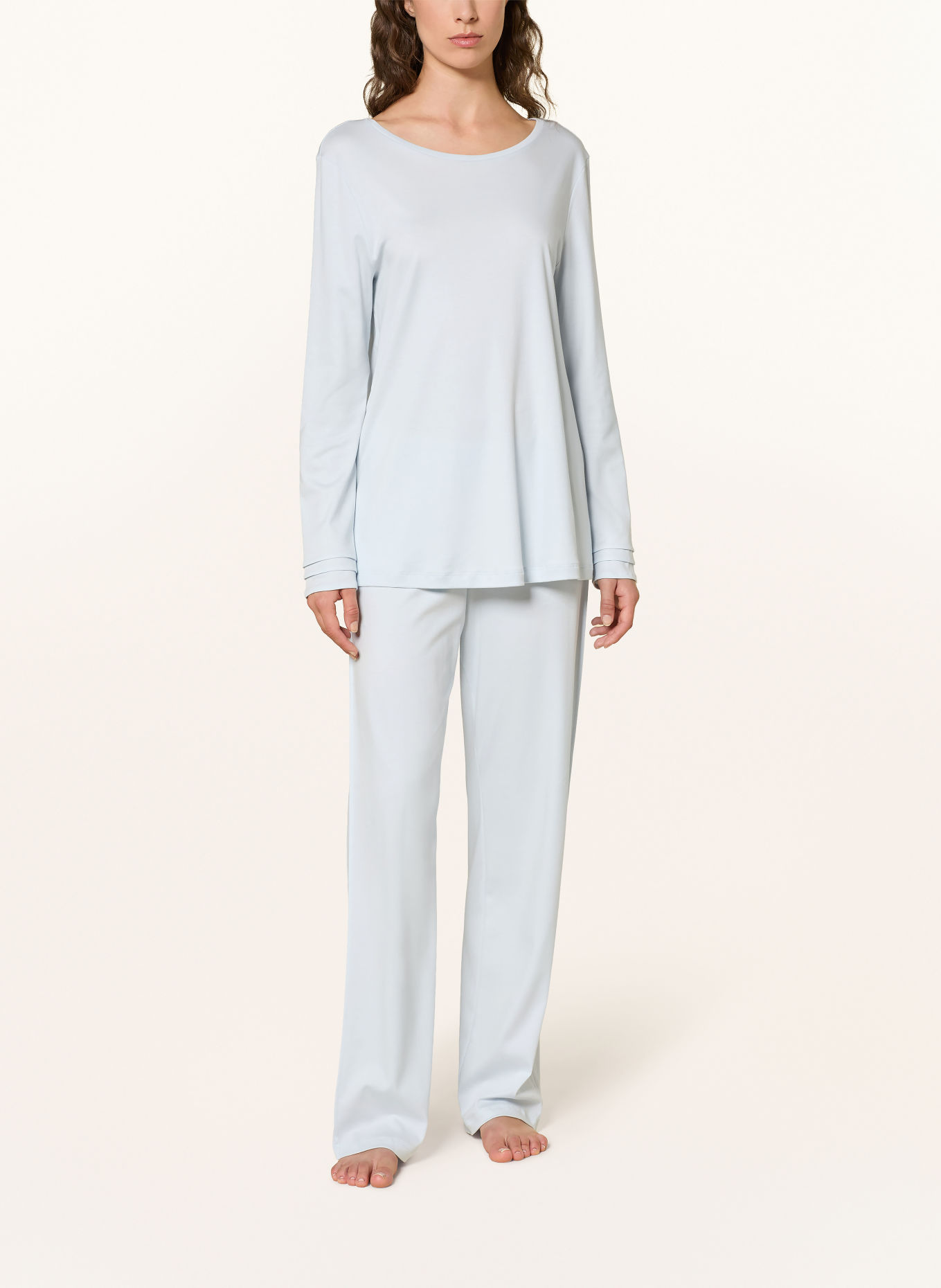 HANRO Pyjama PILAR: BLEU CLAIR