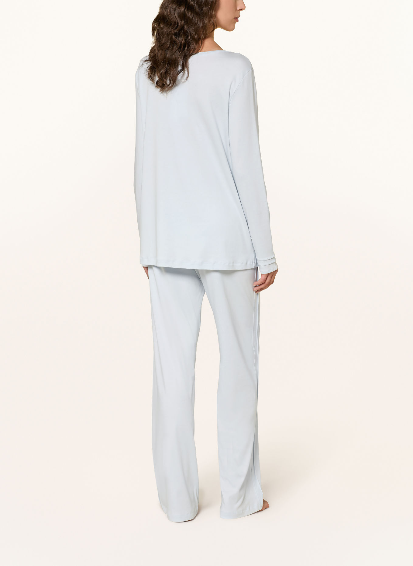 HANRO Pyjama PILAR: BLEU CLAIR