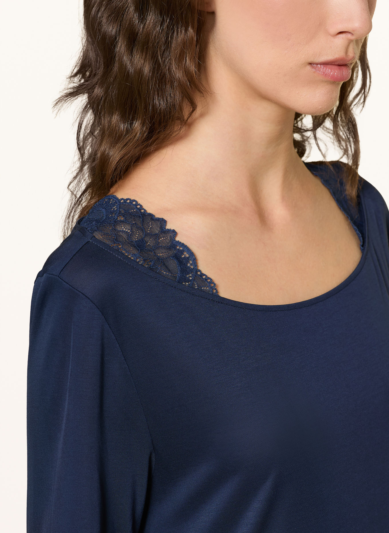 HANRO Chemise de nuit AZELIA: BLEU FONCÉ