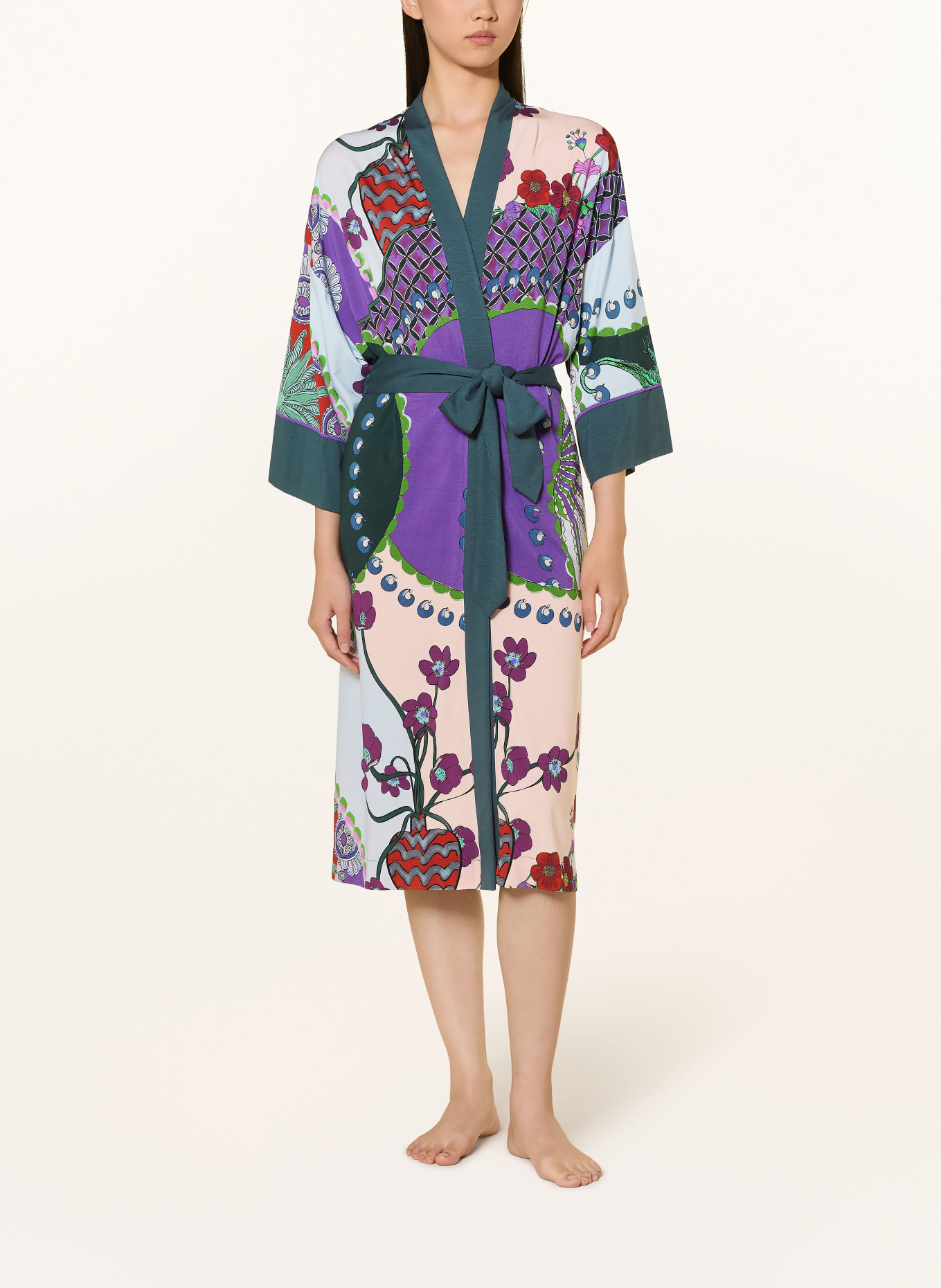 mey Women's kimono Collection SECRET GLADE: GREEN / PURPLE / LIGHT BLUE