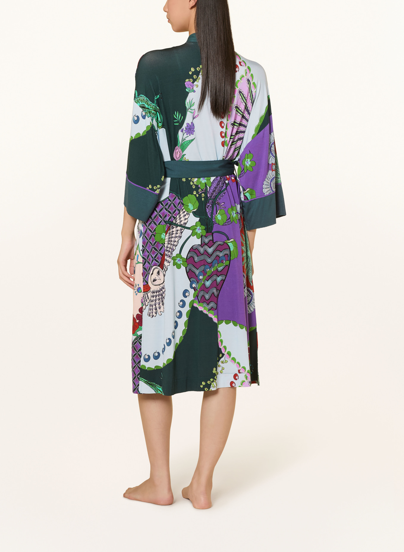mey Women's kimono Collection SECRET GLADE: GREEN / PURPLE / LIGHT BLUE