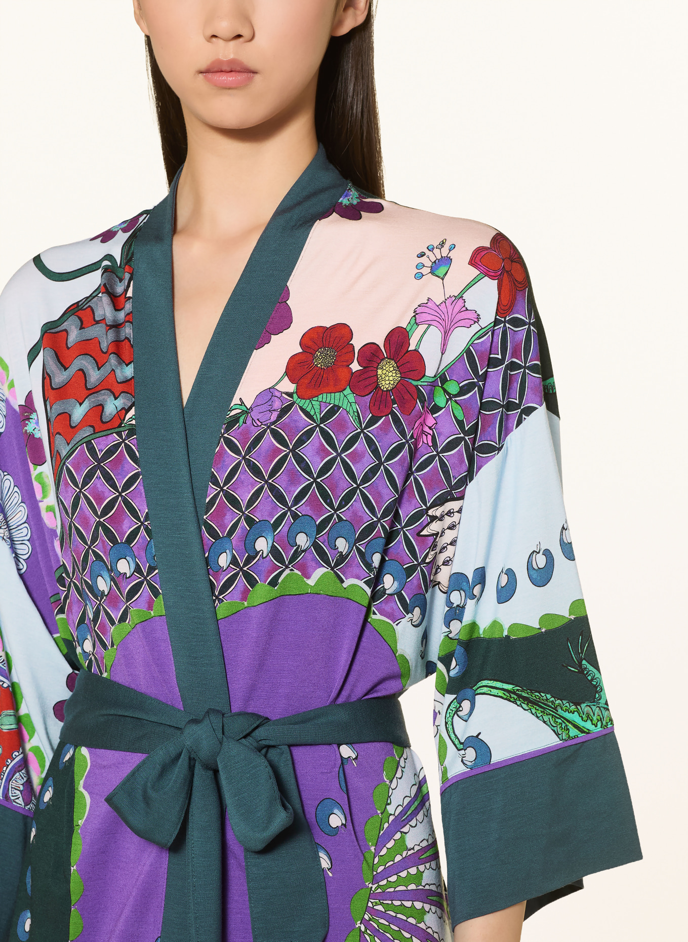 mey Women's kimono Collection SECRET GLADE: GREEN / PURPLE / LIGHT BLUE