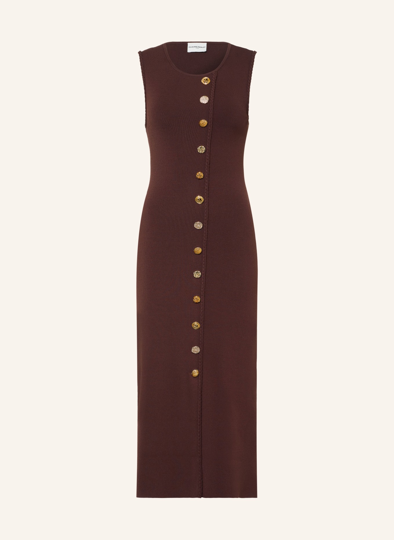 CLAUDIE PIERLOT Strickkleid: DUNKELBRAUN