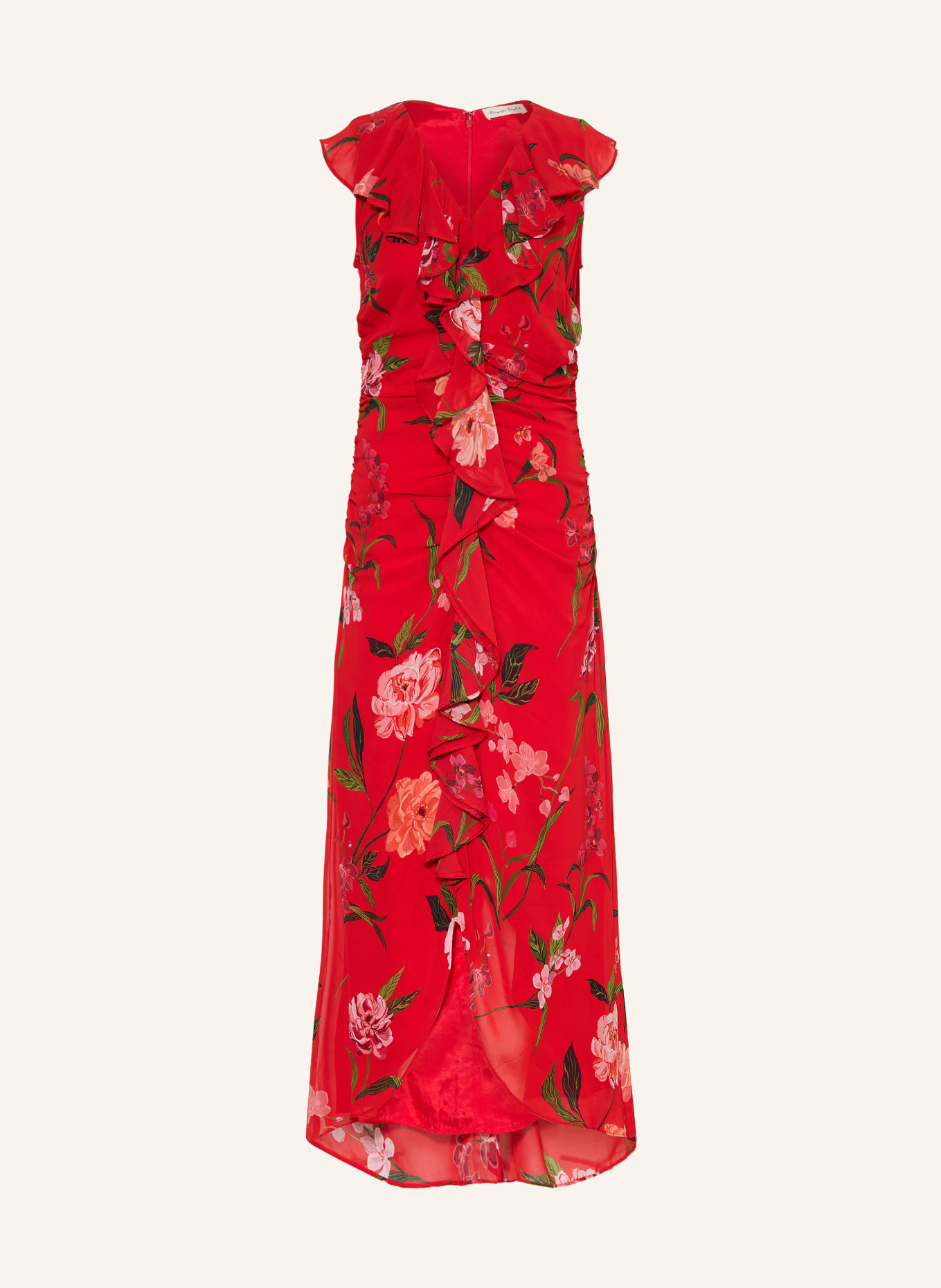 Phase Eight MAE-jurk met volants: ROOD / ROZE / GROEN