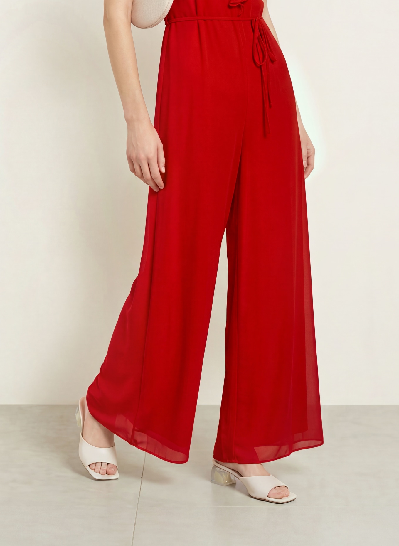 Phase Eight RACHEL Jumpsuit with Ruffles: RED