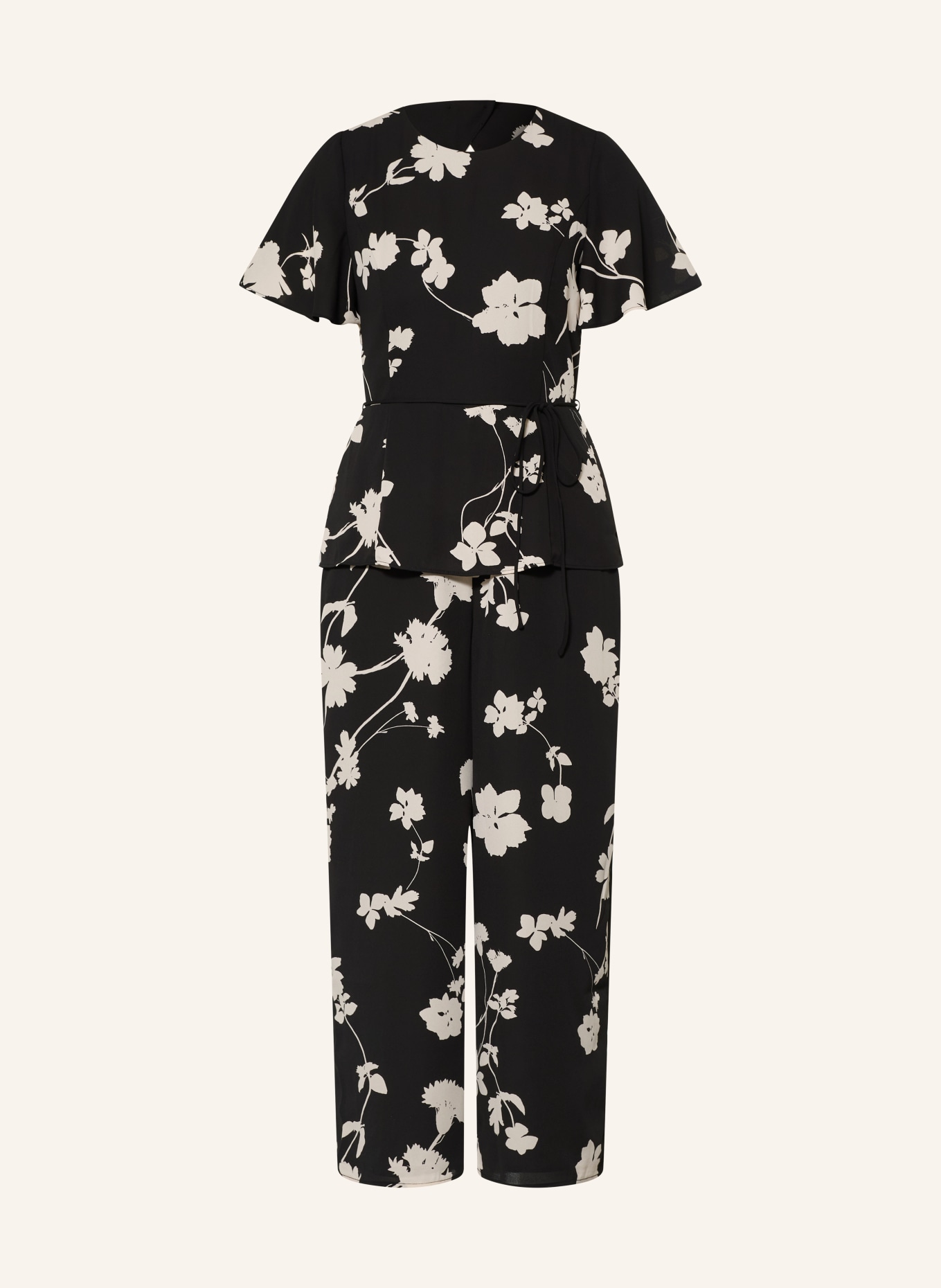 Phase Eight JOLIE Jumpsuit: BLACK / ECRU