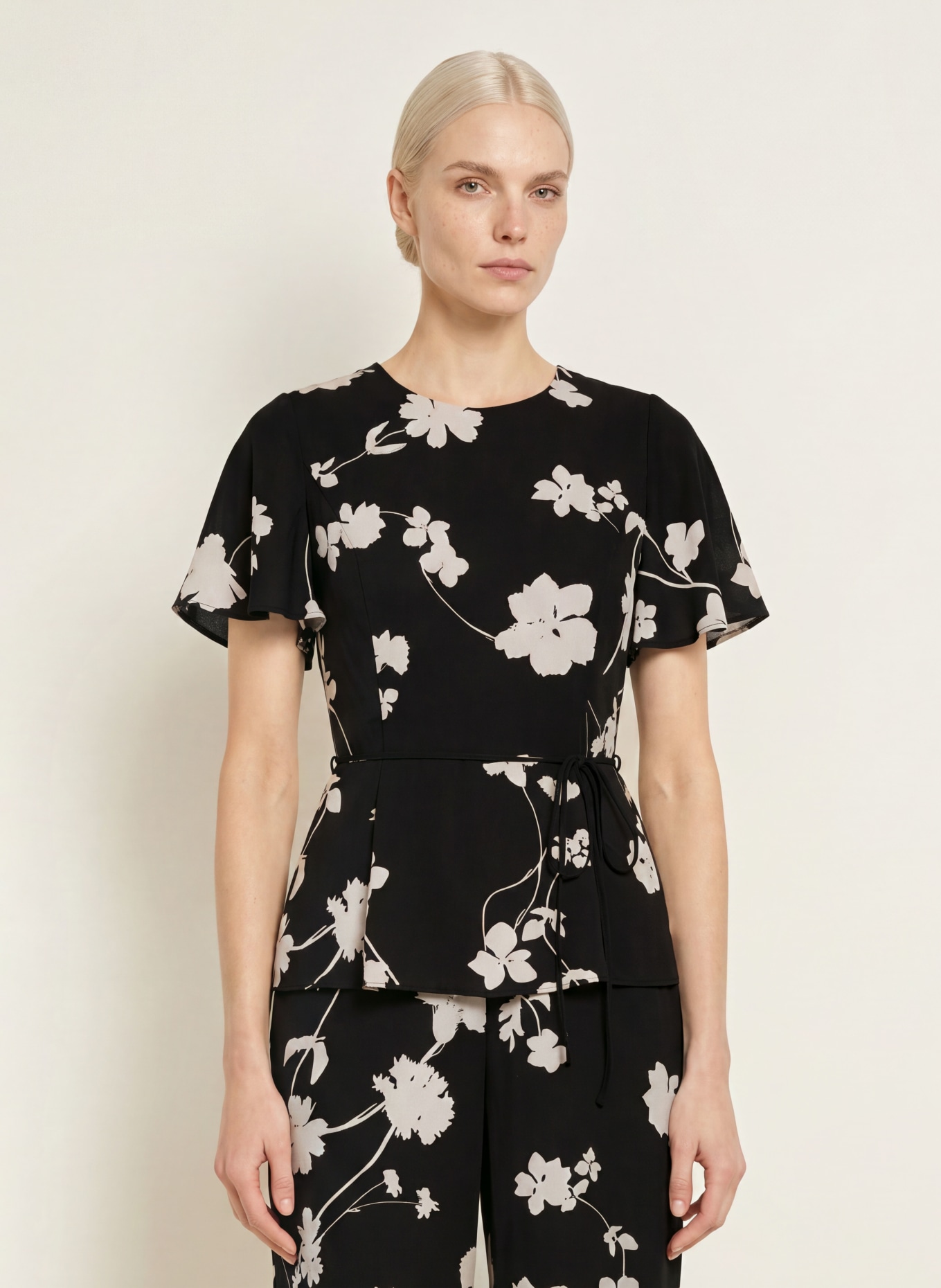 Phase Eight JOLIE Jumpsuit: BLACK / ECRU