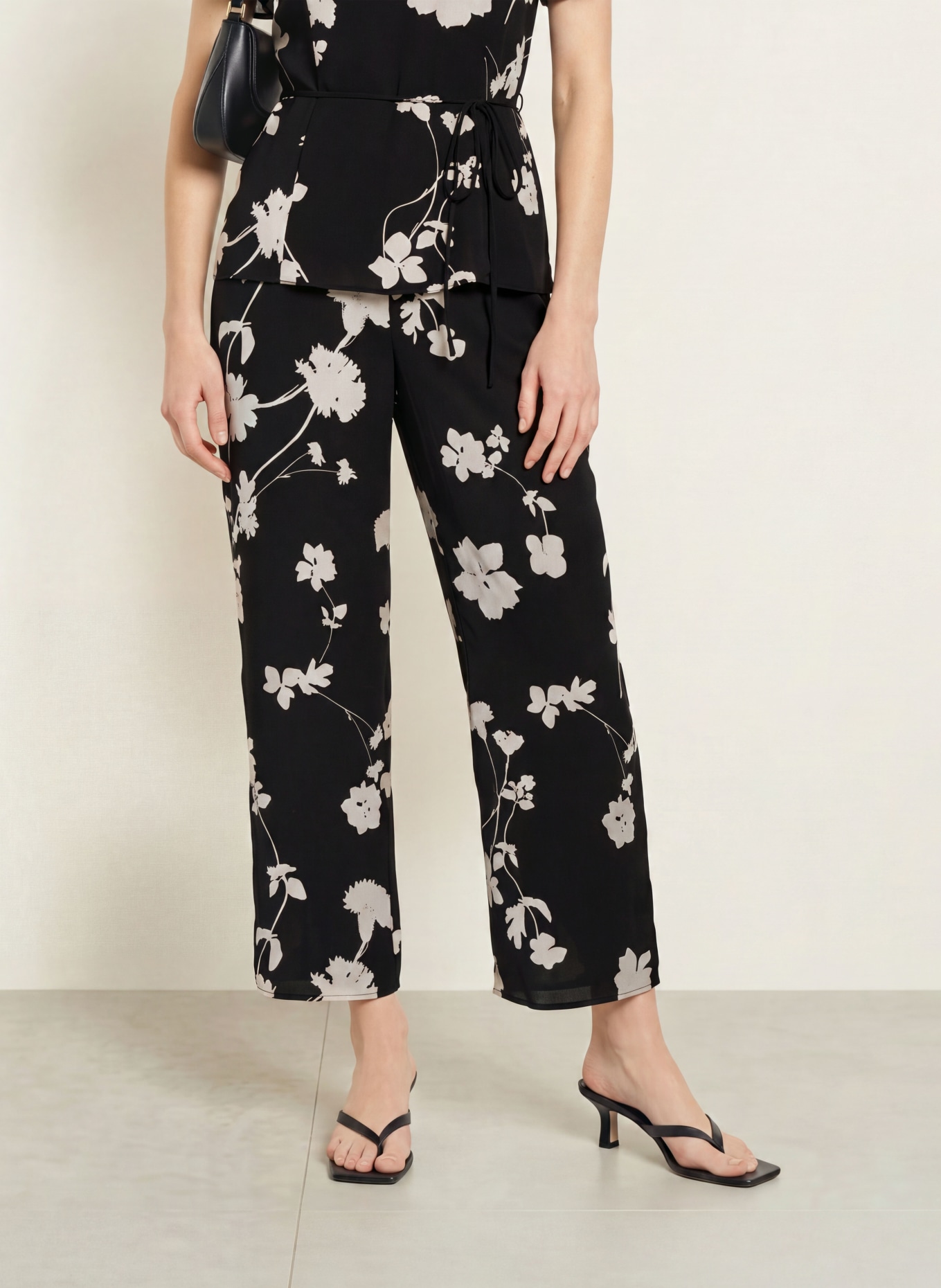 Phase Eight JOLIE Jumpsuit: BLACK / ECRU