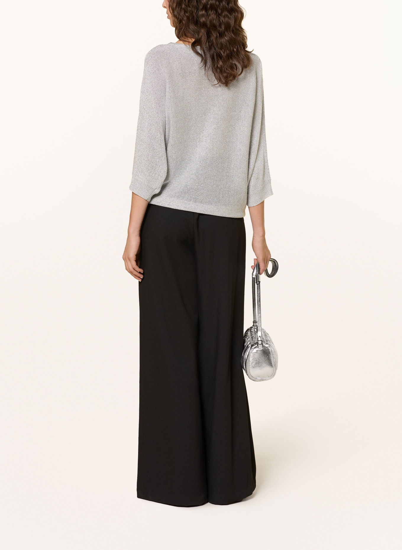 Phase Eight Trui CRISTINE met glittergaren en 3/4-mouwen: GRIJS
