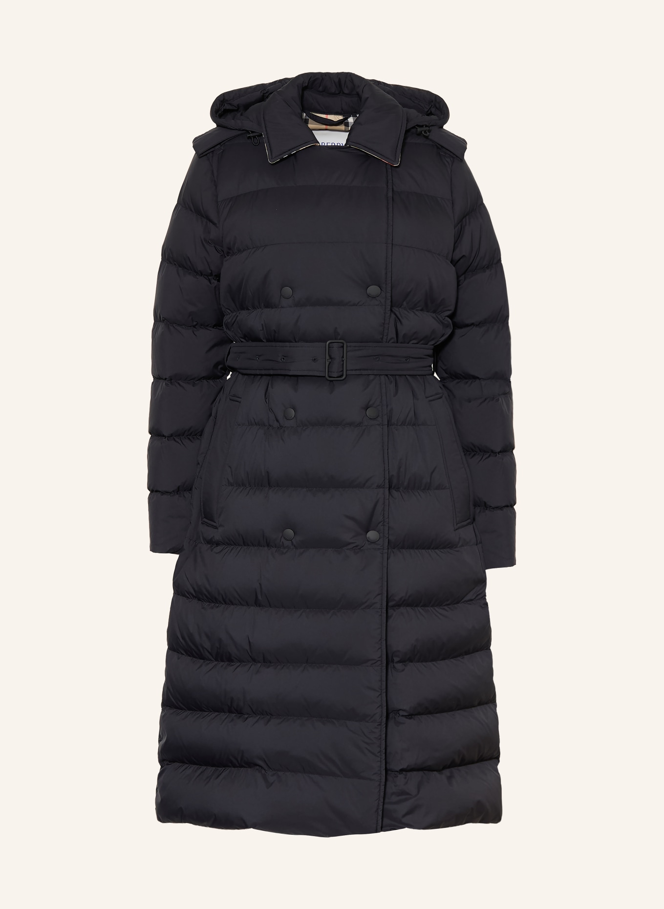 BURBERRY Daunenmantel KENT mit abnehmbarer Kapuze: SCHWARZ