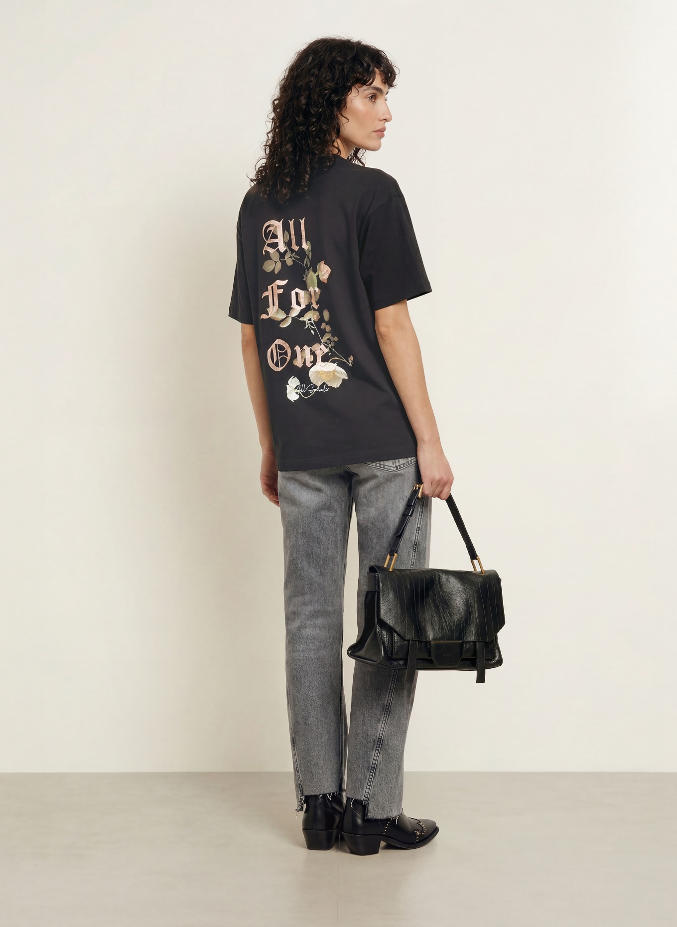 ALLSAINTS ONENESS ETTA T-shirt: BLACK