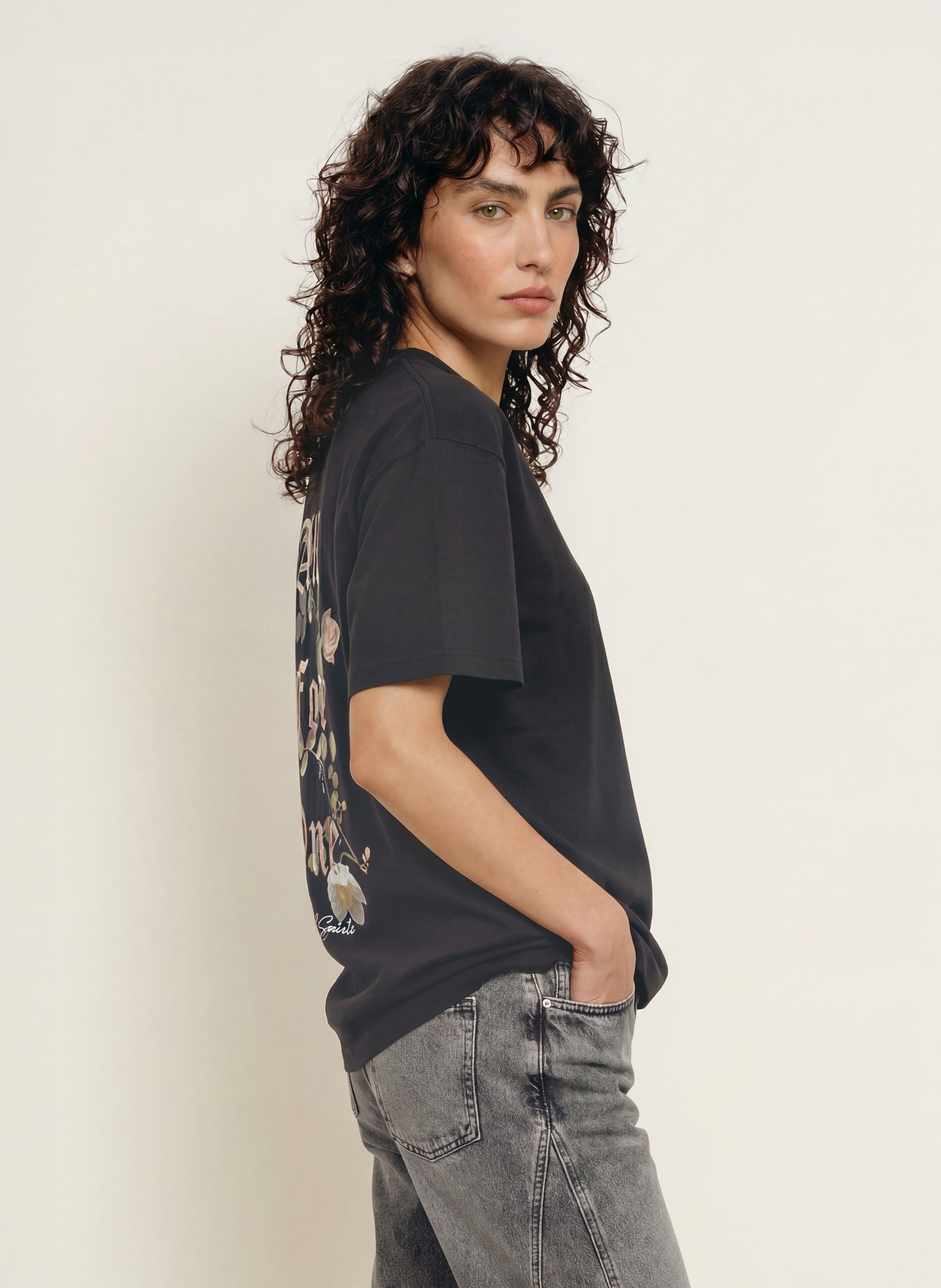 ALLSAINTS ONENESS ETTA T-shirt: BLACK