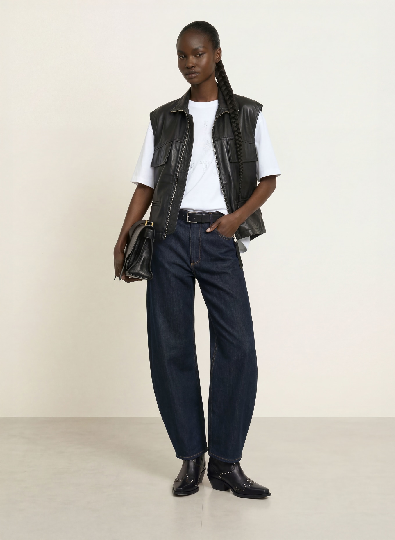 ALLSAINTS Barrel džíny SADIE: 10087 RINSE WASH INDIGO