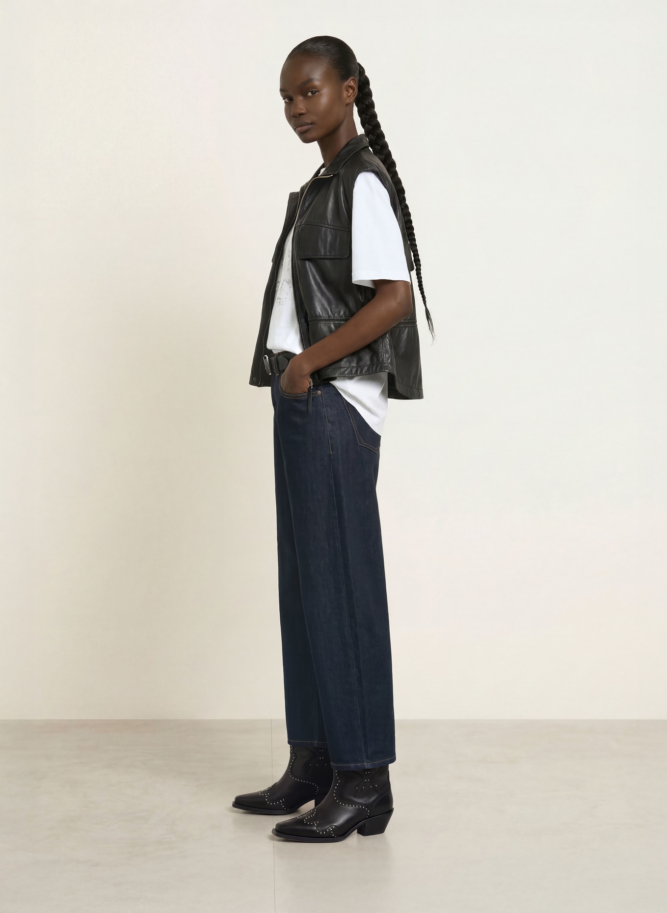 ALLSAINTS Barrel džíny SADIE: 10087 RINSE WASH INDIGO