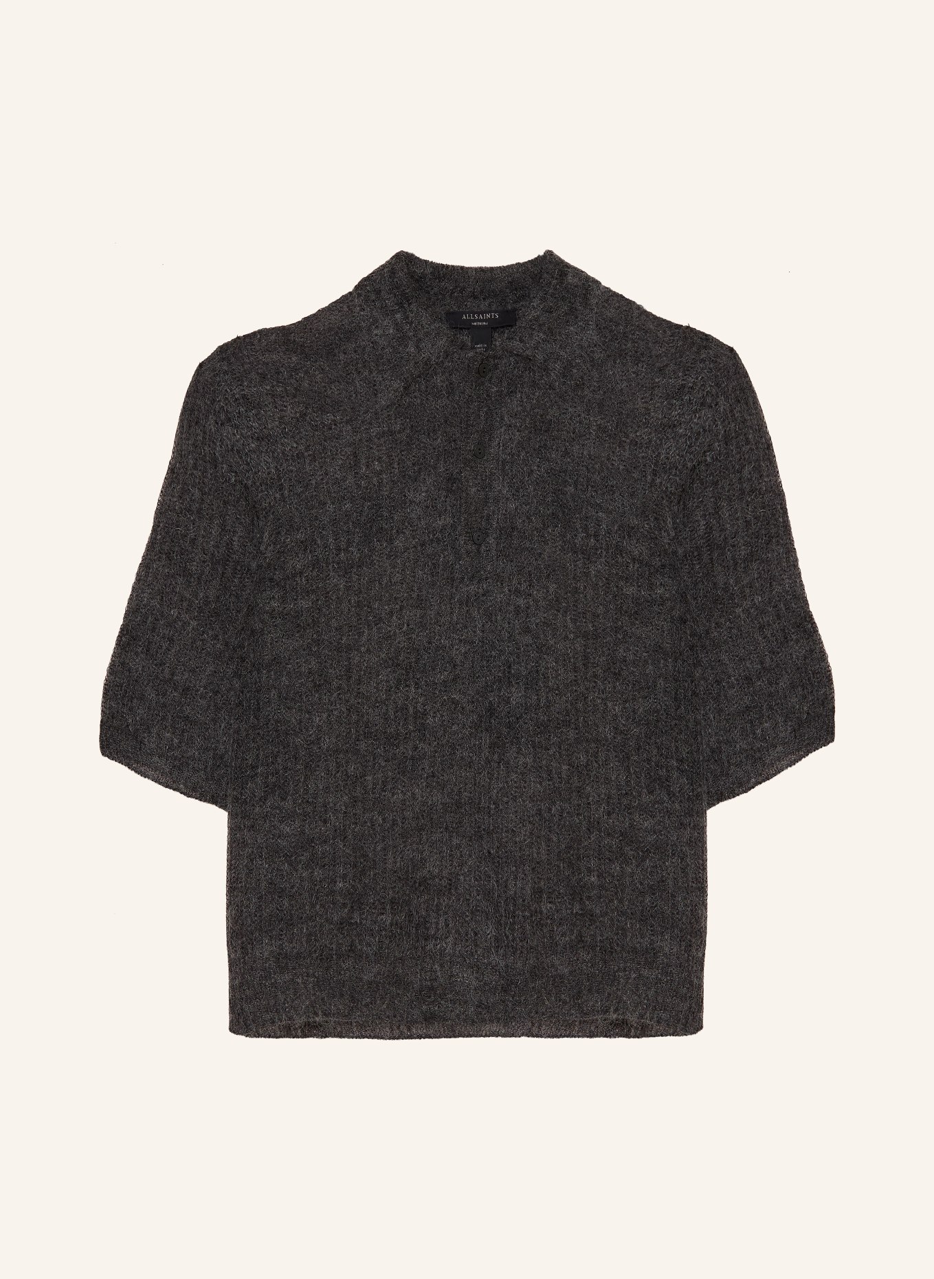 ALLSAINTS Strickshirt ANABEL mit Mohair: DUNKELGRAU