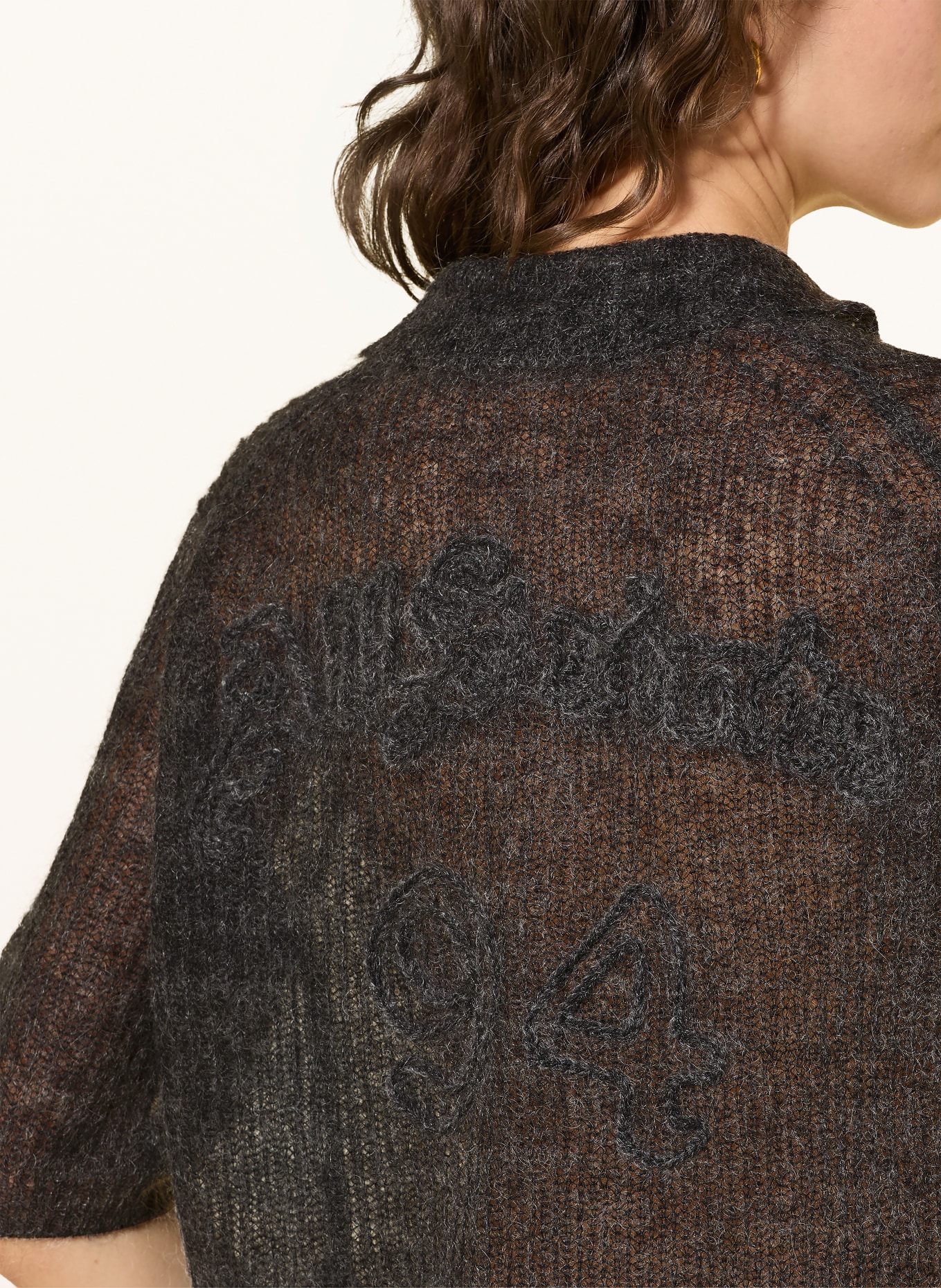 ALLSAINTS Strickshirt ANABEL mit Mohair: DUNKELGRAU