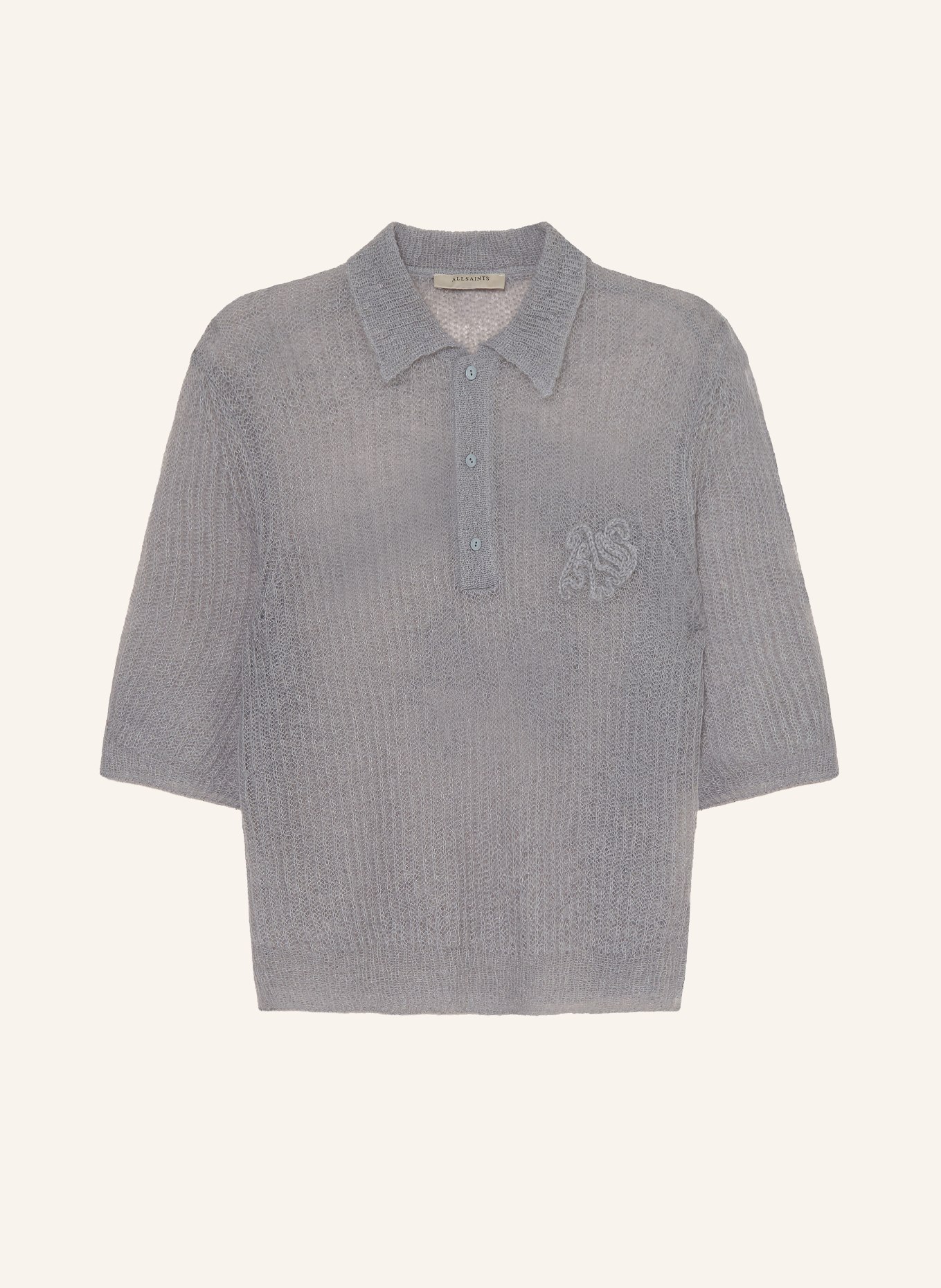 ALLSAINTS Strickshirt ANABEL mit Mohair: HELLBLAU