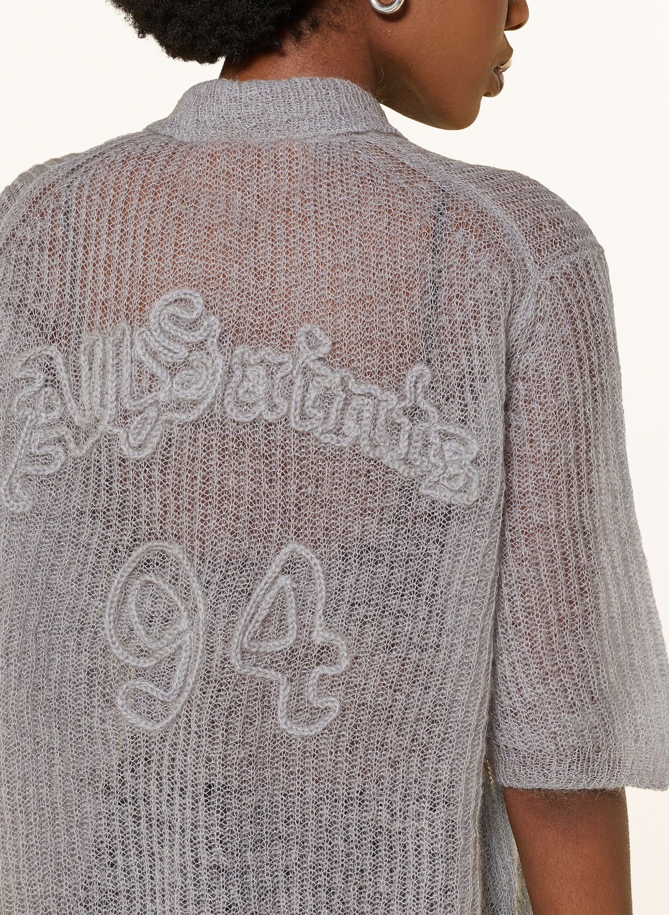 ALLSAINTS Strickshirt ANABEL mit Mohair: HELLBLAU