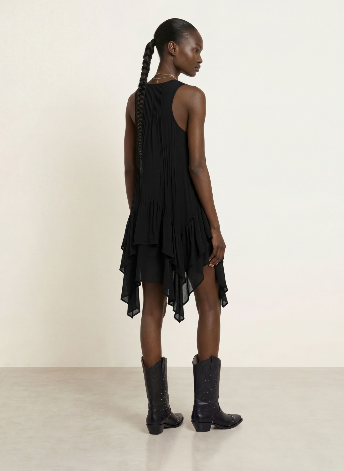 ALLSAINTS GRETEL Dress: BLACK