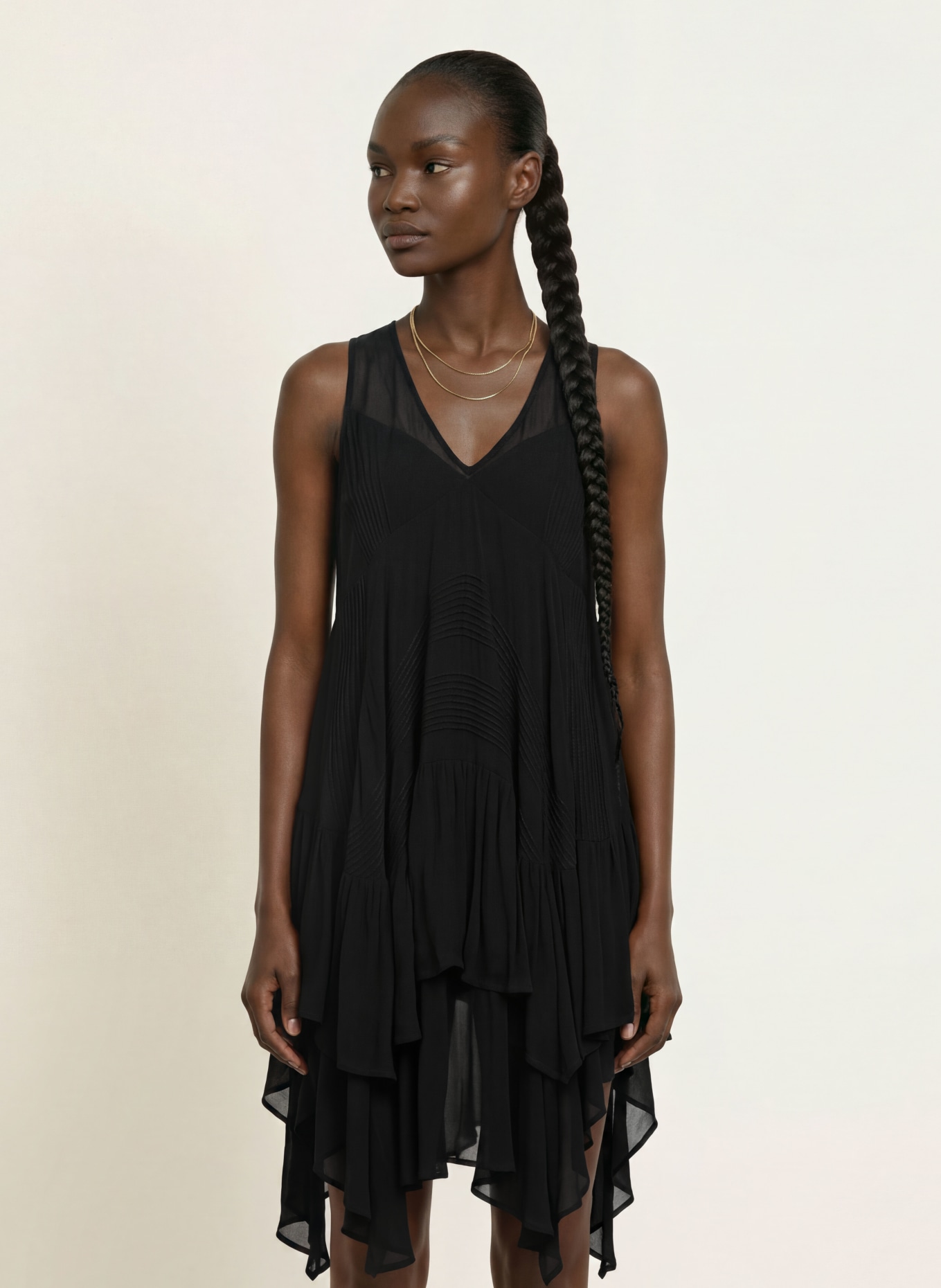 ALLSAINTS GRETEL Dress: BLACK