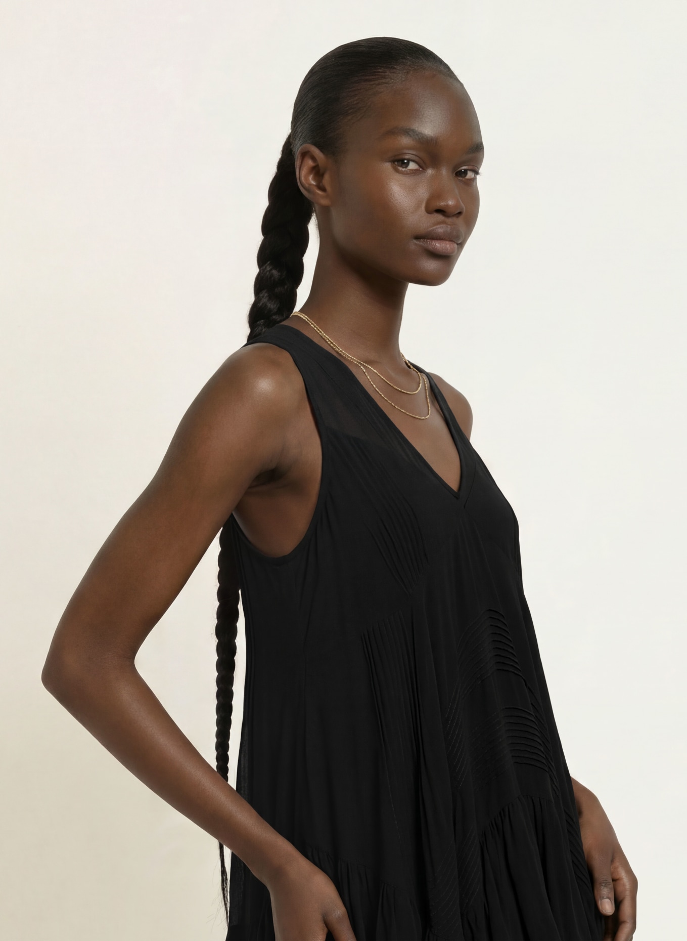 ALLSAINTS GRETEL Dress: BLACK