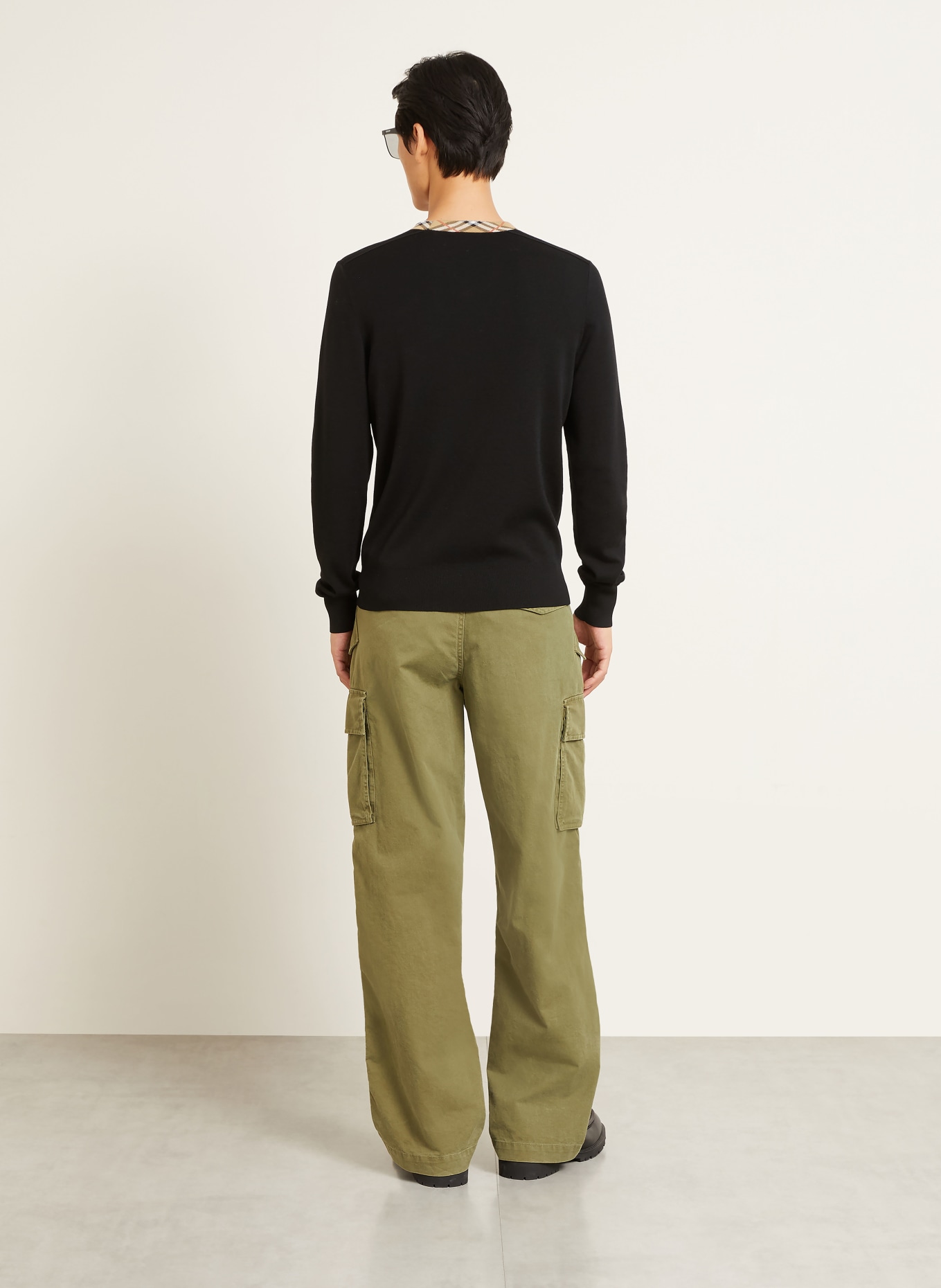 BURBERRY MICHAEL Sweater: BLACK / BEIGE / WHITE