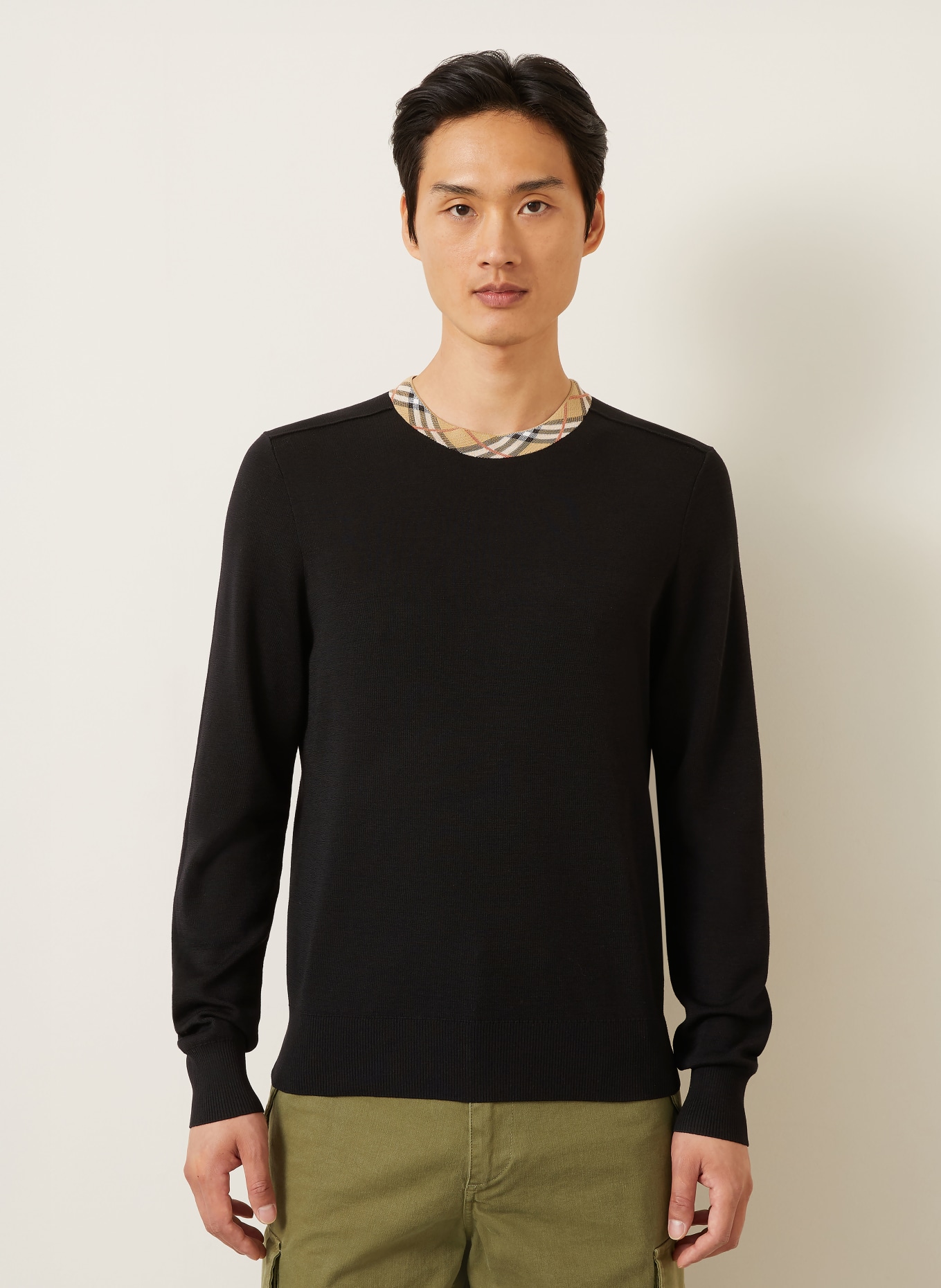 BURBERRY MICHAEL Sweater: BLACK / BEIGE / WHITE
