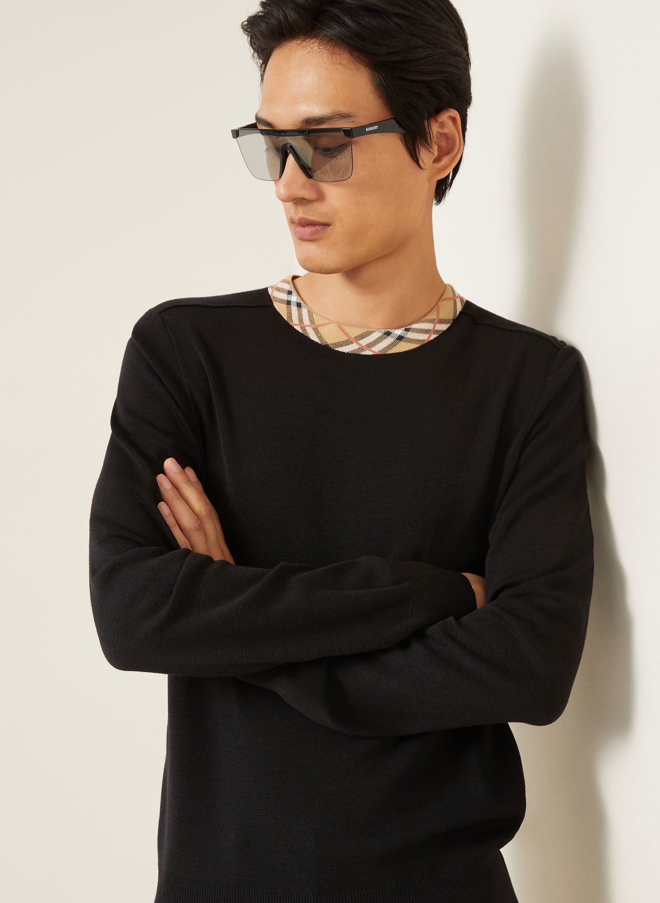 BURBERRY MICHAEL Sweater: BLACK / BEIGE / WHITE