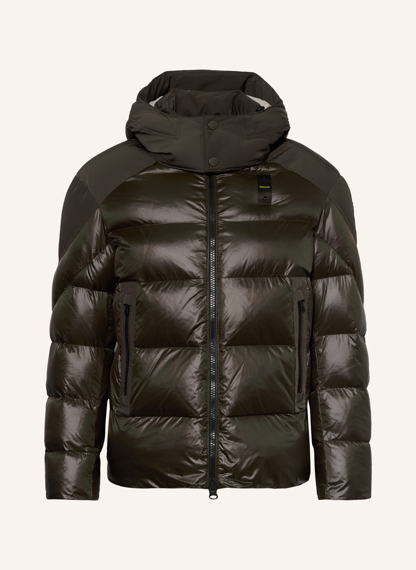 Blauer Steppjacke KIERNAN mit abnehmbarer Kapuze: KHAKI