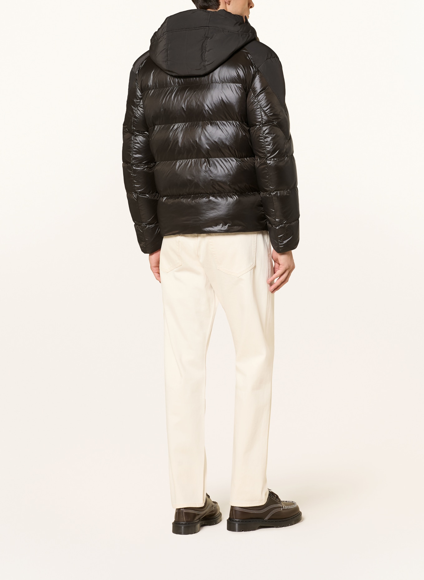 Blauer Steppjacke KIERNAN mit abnehmbarer Kapuze: KHAKI