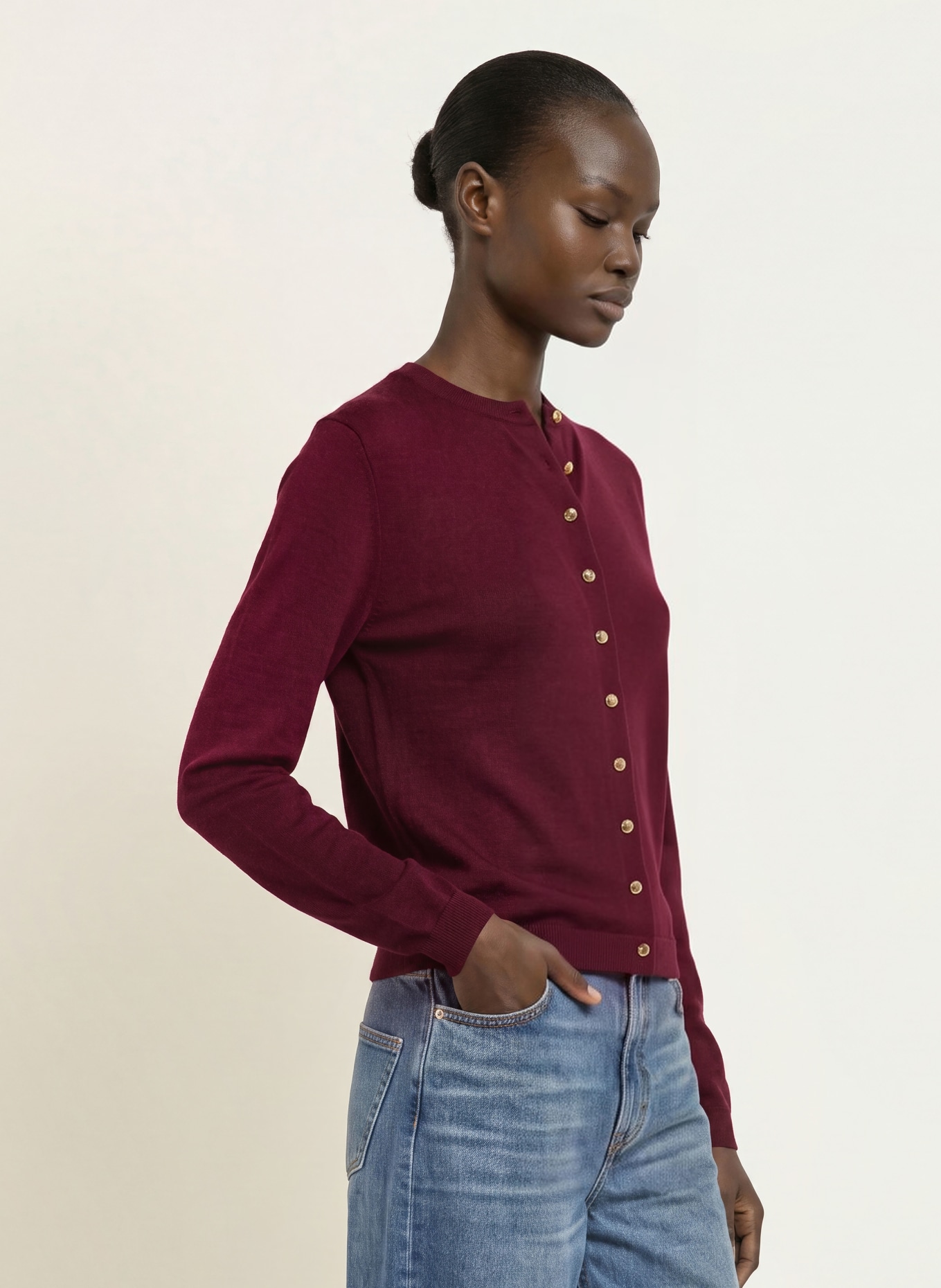 maje Strickjacke: DUNKELROT