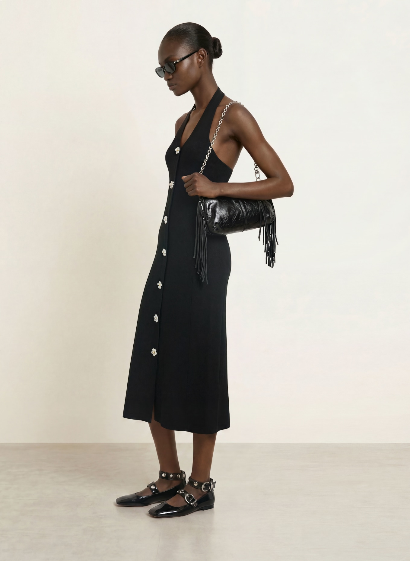 maje Strickkleid: SCHWARZ