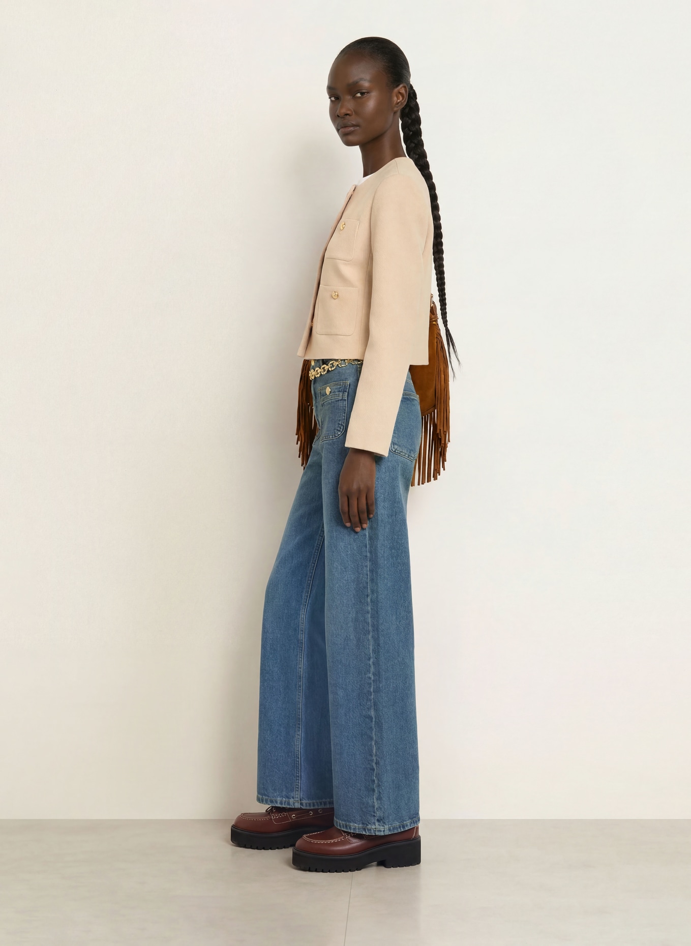 maje Wide Leg Jeans: 0201 BLUE